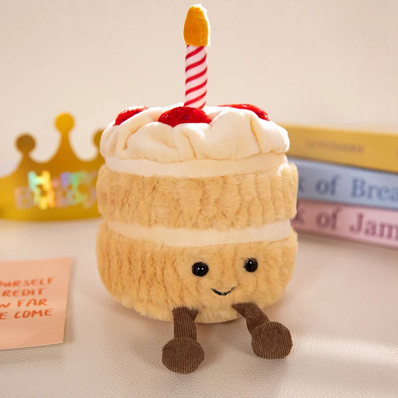 誕生日ケーキ人形 面白い歌う誕生日ケーキ 漫画のぬいぐるみイチゴ誕生