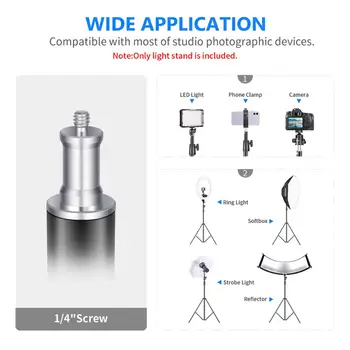 Neewer Heavy Duty Light Stand Spring Cushioned Photography Tripod Stand for Photo Studio Softbox, Flash Moonlight, Ring Light detail image