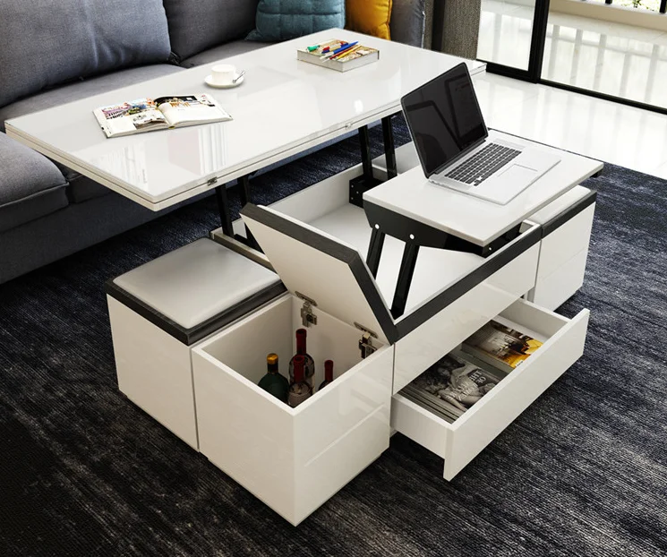 Folding Coffee Table Dining Table Dualuse Telescopic Nordic Unique