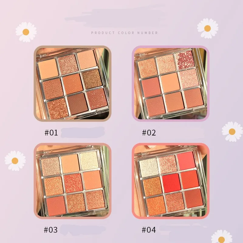 Matte Pearl Light Color Eye Shadow Palet 9 Colors Matching  CreatIng Perfect Eyes Eye Shadow Palette