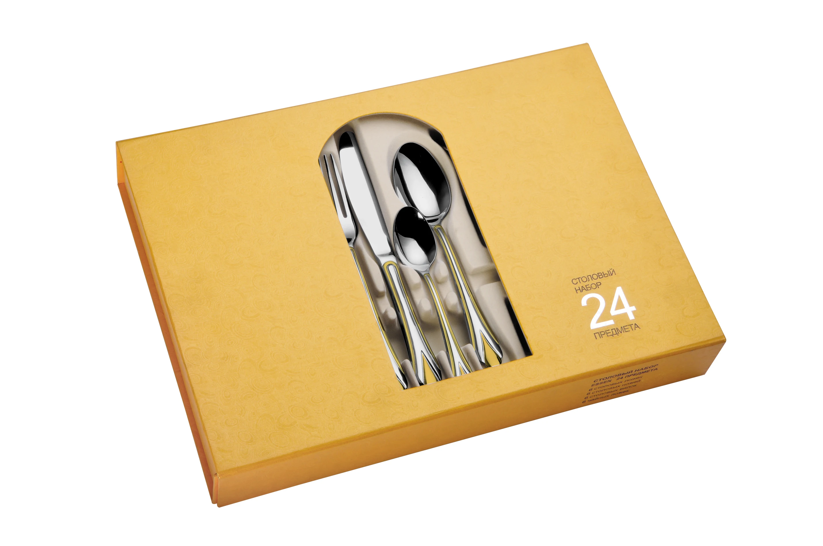 24 Piece Cutlery Set For 6,Dinning Stainless Steel Flatware Set,24pcs