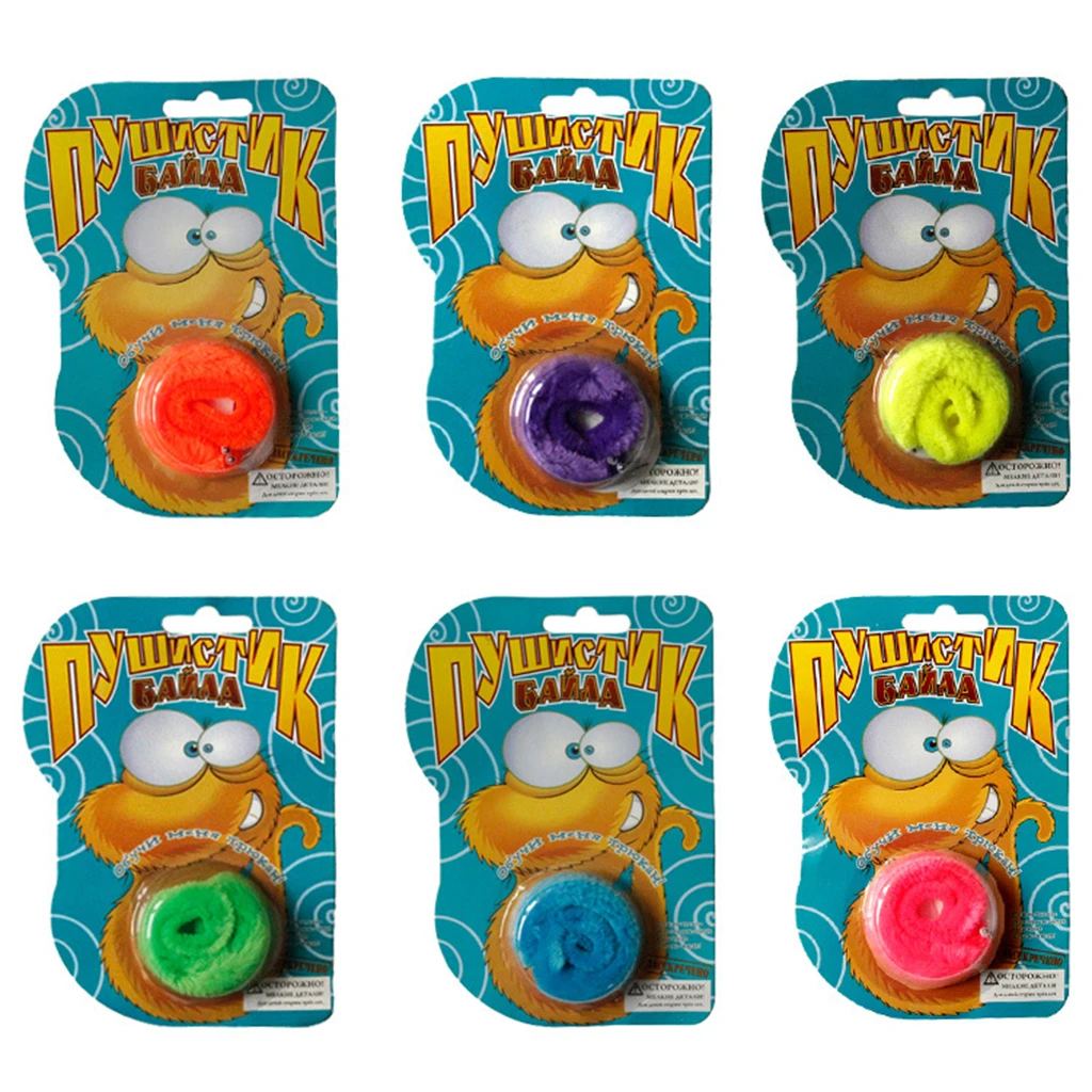 Оптовая продажа на amazon прямые продажи дешевые Волшебные черви Плюшевые Пушистые шнурки твист червь игрушки с русской блистерной