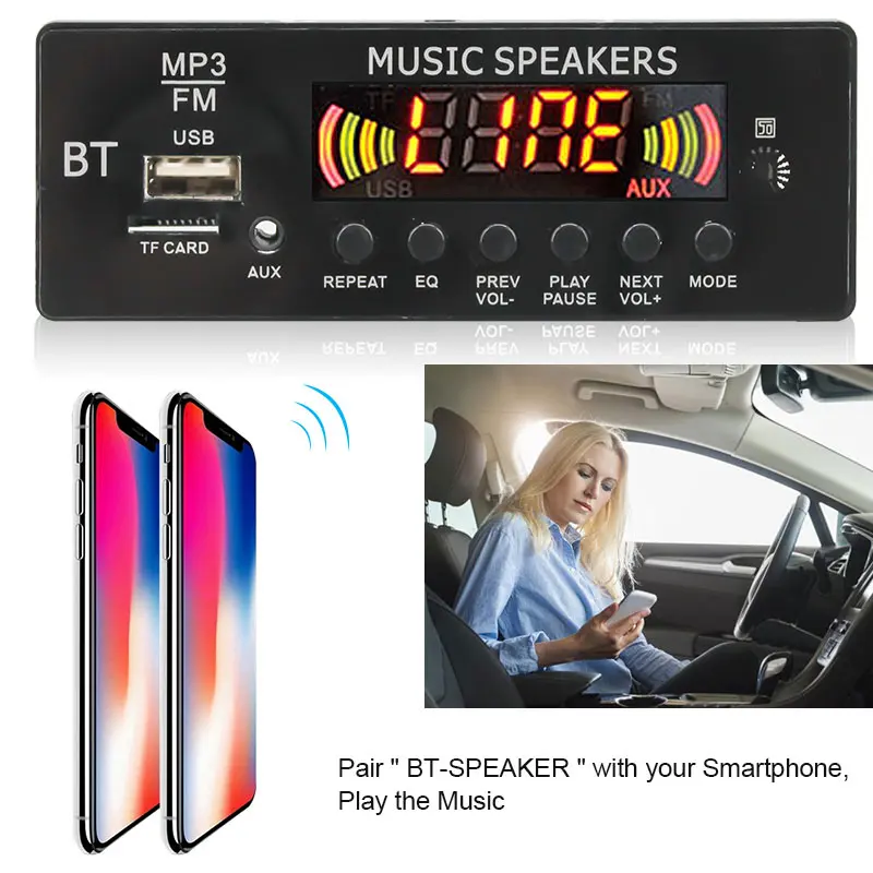 VIRE Custom Made Flash LED Spectrum Display Bluetooth Mp3 Decoder Board Usb Mp3 Player Module