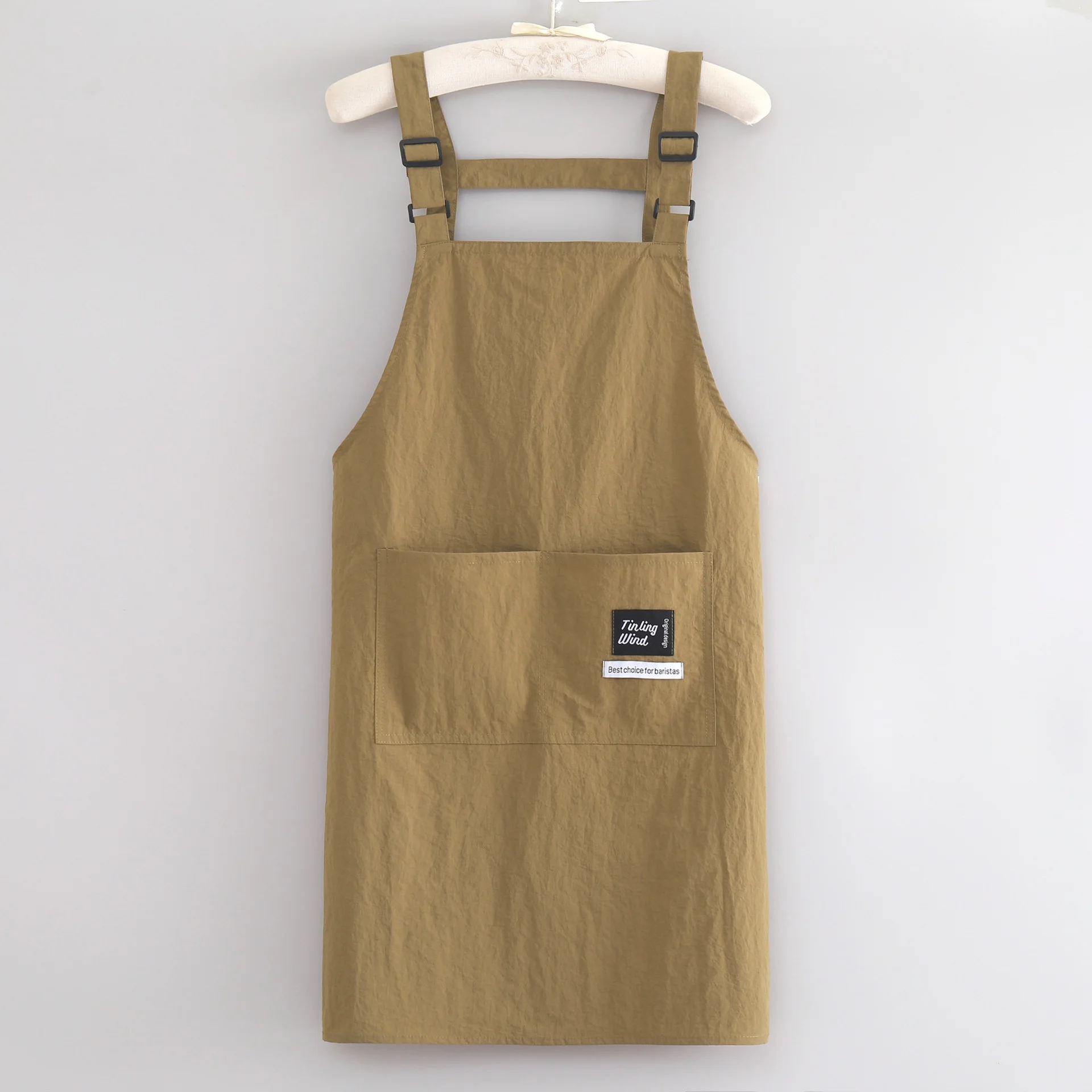 Solid Color Adjustable Sleeveless Suspender Apron Kitchen Water-Resistant Oil-Proof Anti-Fouling Simple Fashion Workwear preview 6