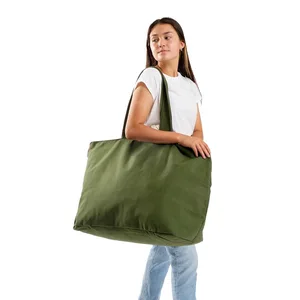 Plain Wholesale Handbags Large Capacity Shopping Tote Bags Custom Size Logo  Travel Duffel Tote Weekender Bag with Zipper