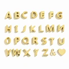 Pendant Trendy Hot Selling Charm 14K Gold Plated Accessories Jewelry 26 Letter A To Z Engraved Pendant Charm For DIY Jewelry