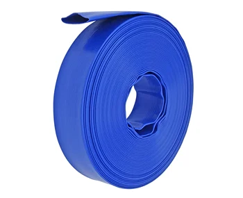 2''  Blue 100 Meters Flexible Water Delivery PVC Layflat Hose Water Discharge Plastic Pipe Good Weather Resistant