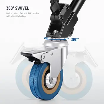 NEEWER Professional Swivel Caster Wheel Set 3 Pack, 360 Rotation Rubber Wheel with Durable Iron Construction Foot Brake Lock product image