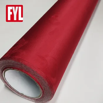 1.52*15M New Premium  car interior microfiber suede film for car wrap Red  suede fabric  vinyl wrap