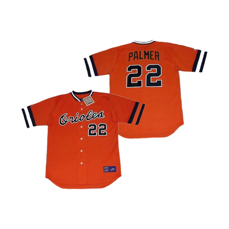 Baltimore Orioles Number 22 Jim Palmer Baseball Jersey Breathable Sports  Wear