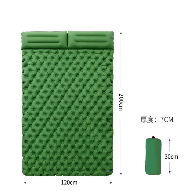 Outdoor Cushion Bed Portable Air Inflatable Double Sleeping Pad Ultralight Folding Travel Pillow Camping Mat supplier