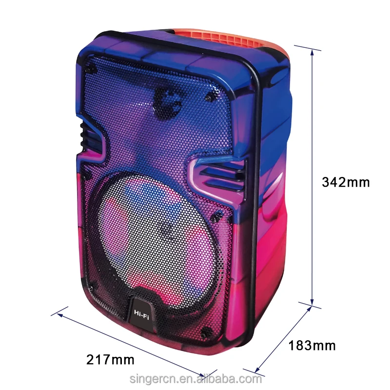 JBK-6103 Inch Portable Bass Speaker Wireless RGB Light Bluetooth  Outdoor Karaoke Speaker With Microphone Party Boombox