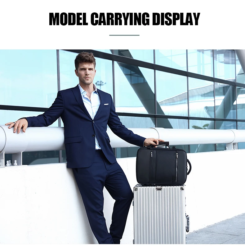 Sac à dos intelligent de voyage pour hommes, bagage d'affaires avec chargeur USB, pour ordinateur portable, pratique pour les voyages,