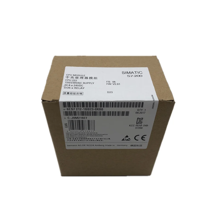 New Original 6ES7 212-1BB23-0XB0 6ES7212-1BB23-0XB0 compact CPU for Siemens SIMATIC S7-200 CN series PLC. Built-in digital I/O, reliable logic processing, easy programming and stable communication. Suitable for small automation equipment