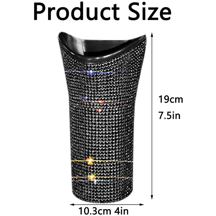 Glitter Headrest Garbage Can Universal Trash Bin Dustbin Organizer Container Multi Hanging Storage Box Bling Car Umbrella Holder
