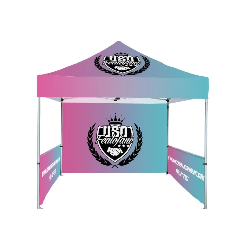 10X10Ft Canopy Tent Outdoor Pop Up Commercial 10X10 Custom Aluminum Cover Printed Ez-Up Marquee Promotional Heavy Duty Pagoda