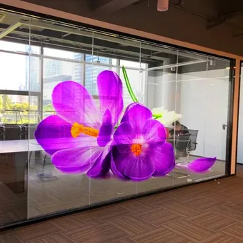 Lionled High Permeability Indoor Crystal Film Screen with Strong Flexibility Transparent LED Display Screen for Glass Building
