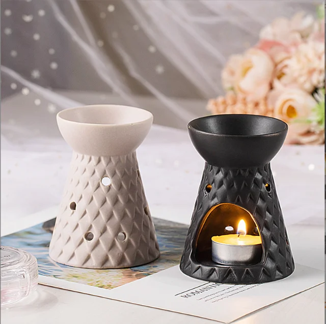 Home Aroma Essential Warmer Aromatic Incense & Candle Holder for Perfume Wax Melt Burners Ceramic Oil Burner Tealight holder