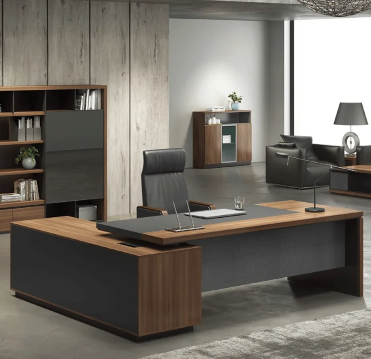 High Tech Executive L Shaped Office Desk Modern Office Furniture Desk