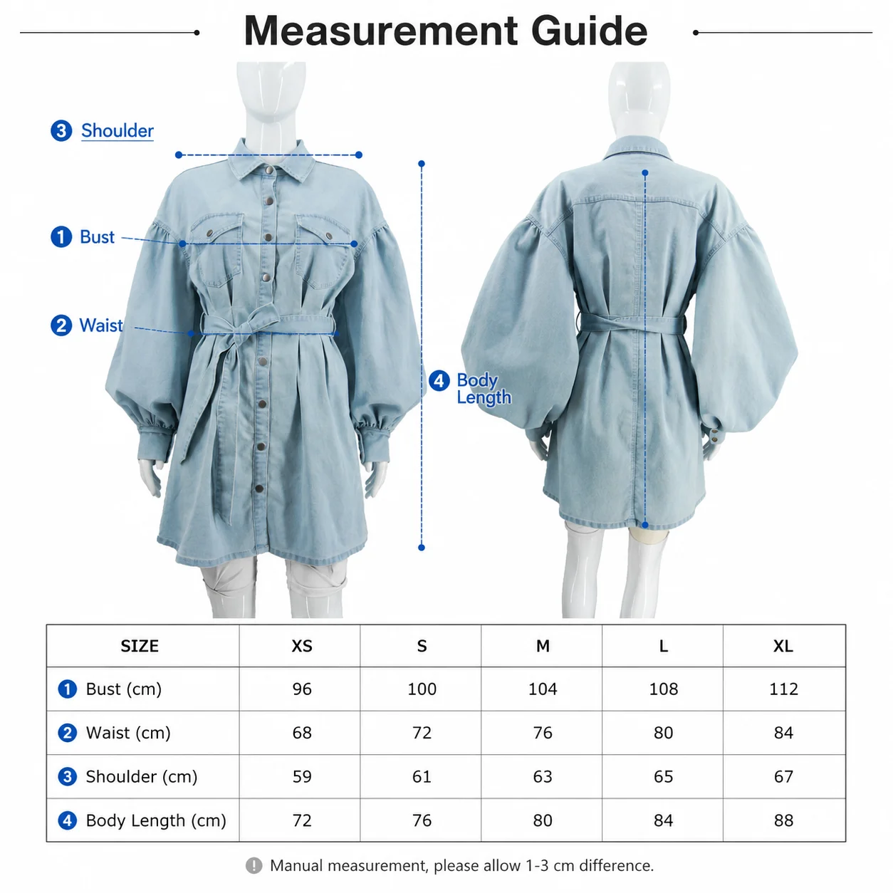 Size measurements
