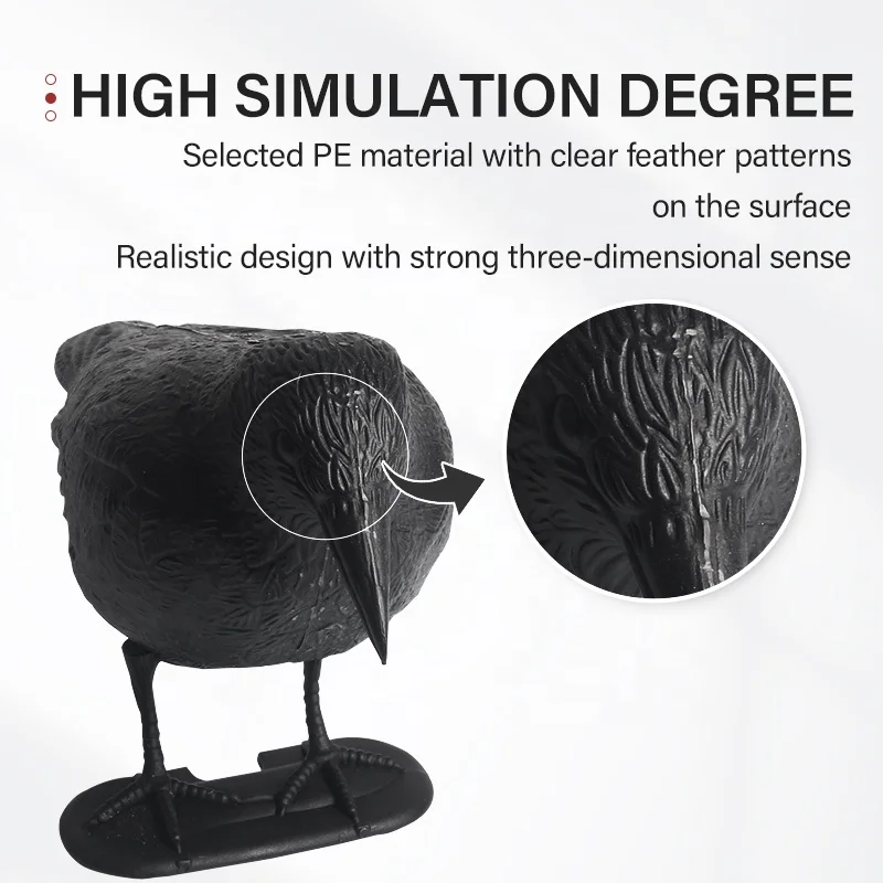 3D Animal Target Simulation Crow Bow and Arrow Hunting Training Decoy PE Scaring Birds Garden Decoration Archery Accessories