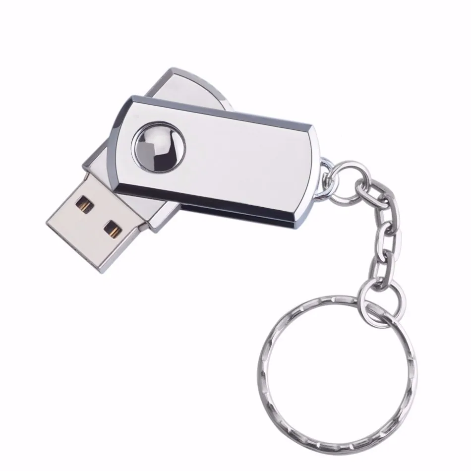 Custom Logo USB Memory Disk in Stock OTG Metal USB Flash Drive for Wedding Gifts