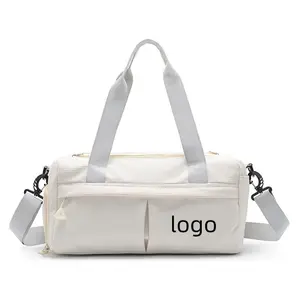 Lightweight Women's Nylon Gym Duffle Bag Large Capacity Waterproof Sports Bag Casual Style Portable for Dance Travel Yoga