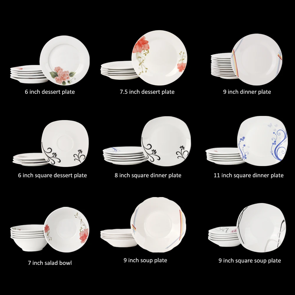 Milton Square Round Plates Cheap Porcelain Dinner Plates Perfect