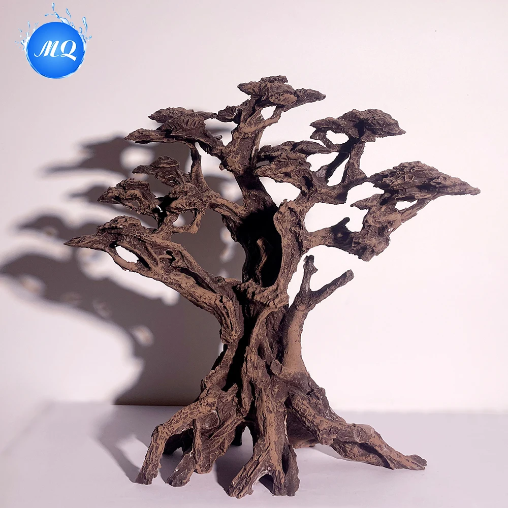 2024 Top Products Wholesale Miaofei Bonsai Driftwood (PVC & Wood)  50x24x42CM Eco-Friendly for Fish Tank Decor