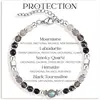 Bracciale in pietra di luna grigia