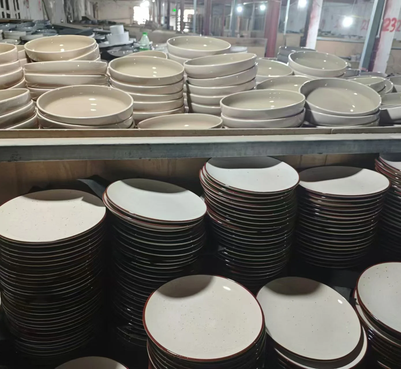 Ceramic Stock Factory Direct Wholesale Cheap Price Stock Ceramic Plate Bowls Mixed Ceramic Stock by Box Carton