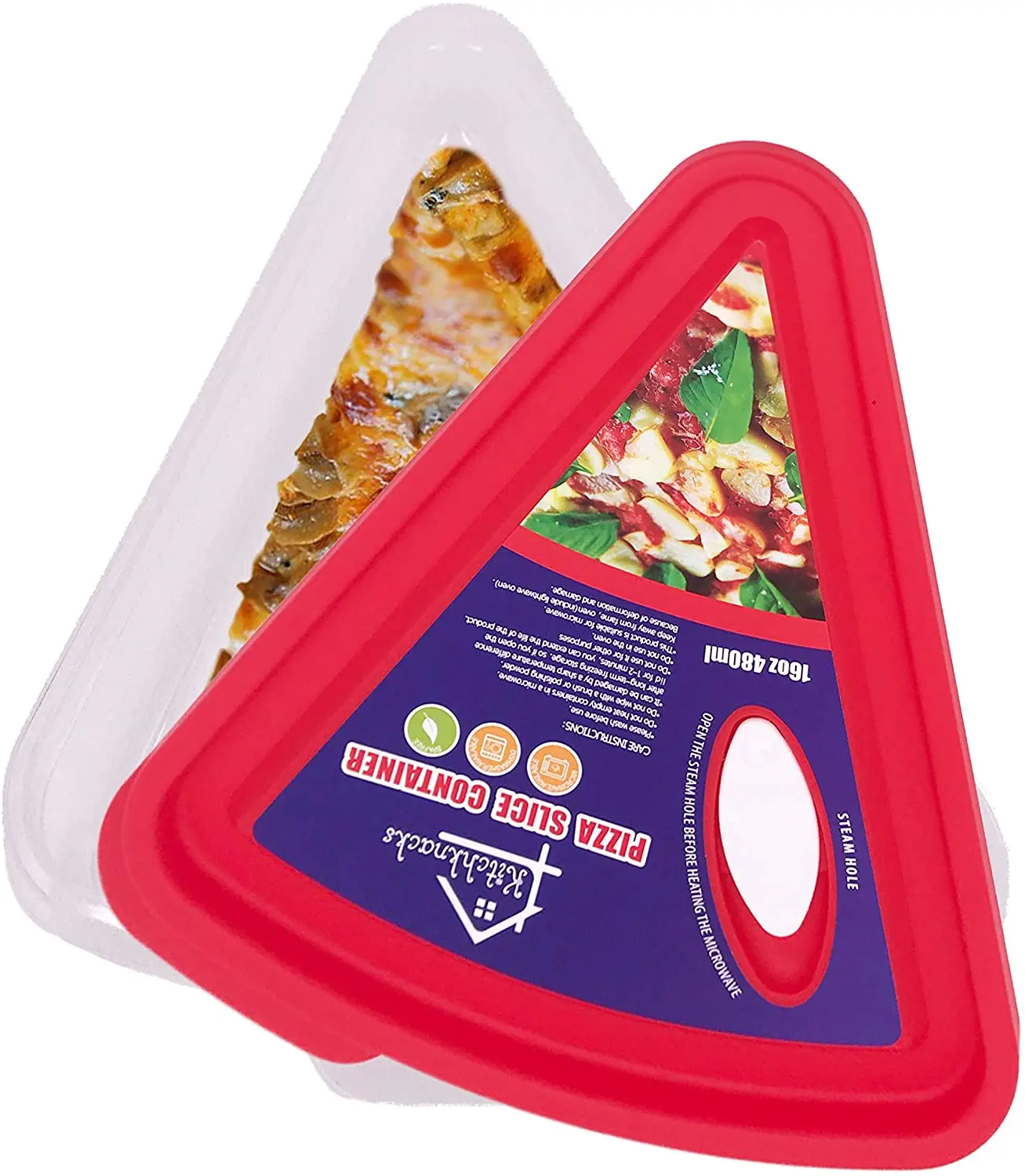 Hot Selling Pizza Pie Slice Container, Snack Bread Food Storage