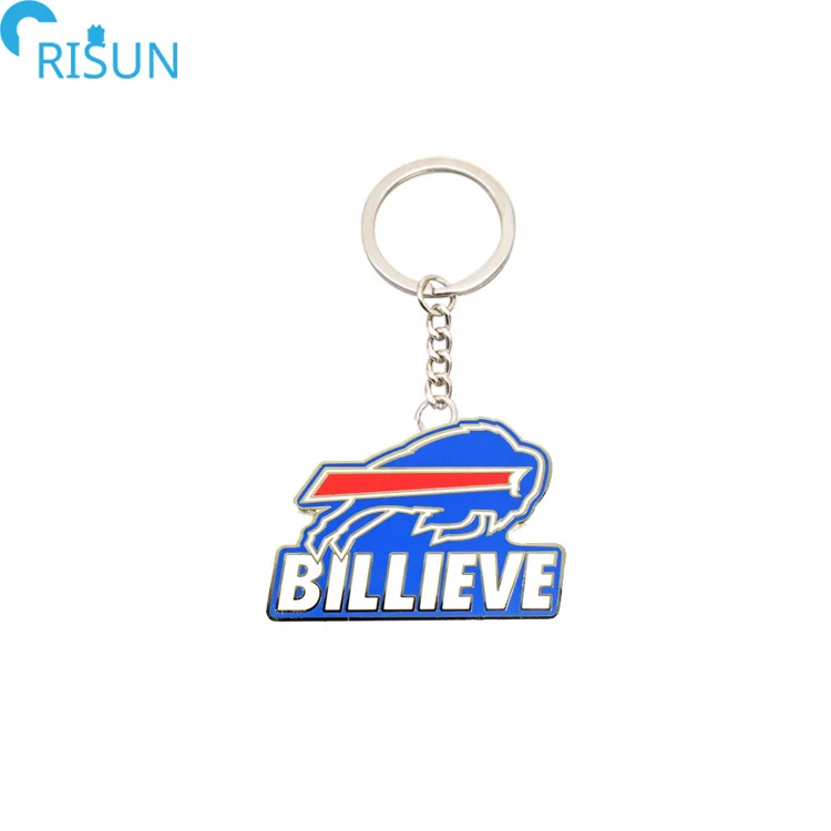 Wholesale Buffalo Bills Helmet Enamel Keychain Custom Logo 32 Teams Nfl
