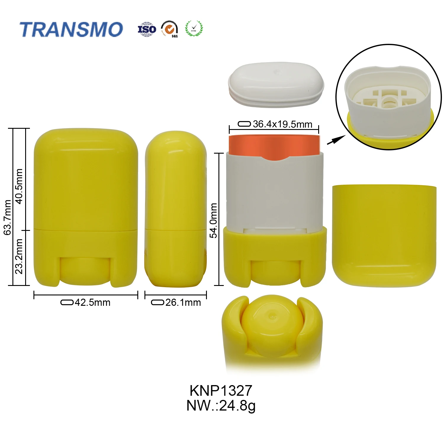 Reusable Blush Stick Containers 15g Sunscreen Packaging