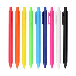 Hot Selling Simple Design Student Stationery Cheap Colorful Ball Pen with Custom logo for Promotion