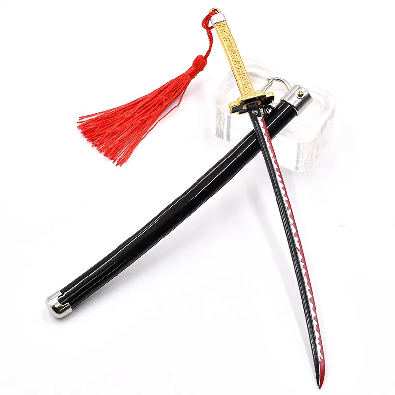 Metal Sword Keychain - 16CM Game Cosplay Pendant Necklace, Costume Toy Accessory Key Ring (Large, Metal)
