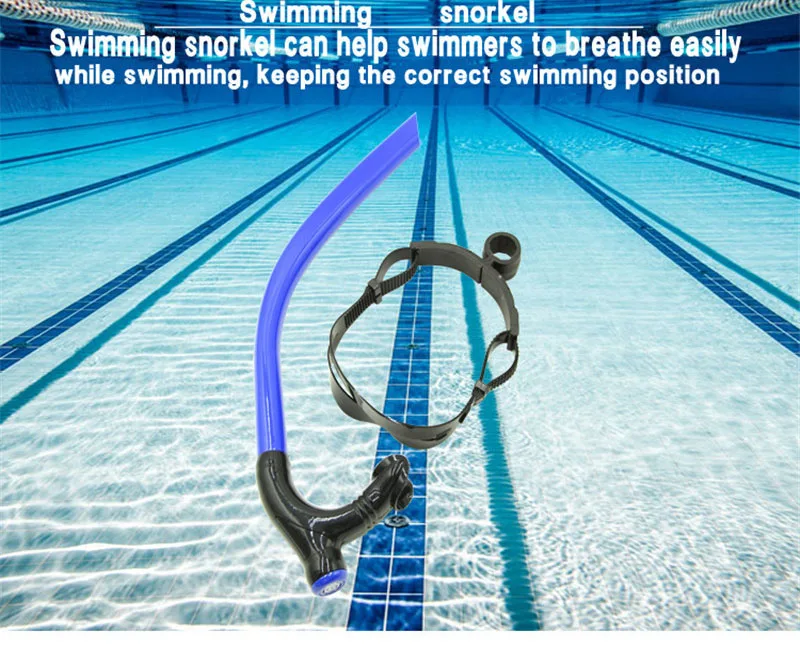 Высококачественные силиконовые тренировочные инструменты для плавания с передним шноркелем