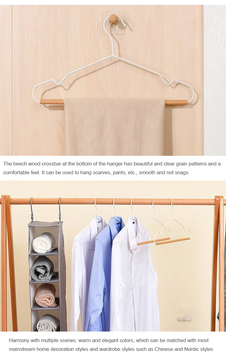 product fashionable brand classic hotel supplies craft multi purpose iron wire wood hanger-3