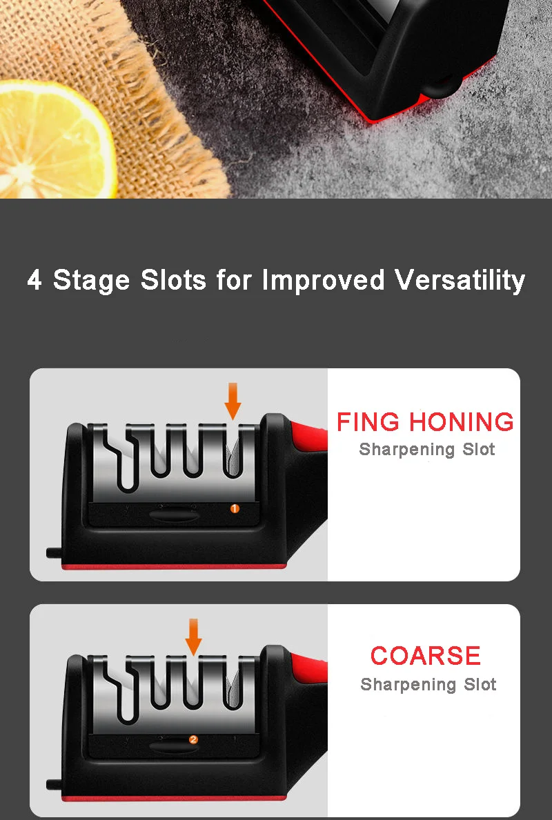 4 In 1 Kitchen Knife Sharpener 4 Stage Knife Accessories Knives