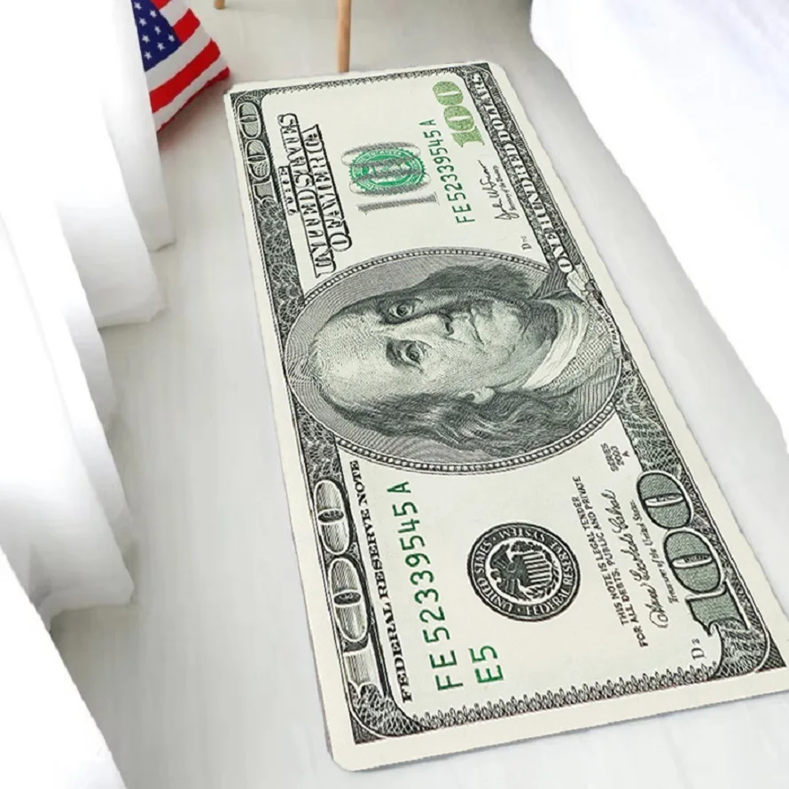(Chakme) Monney Rug 100 Dollars Mat Bill Carpet Funny Function Mats  Manufacture Custom