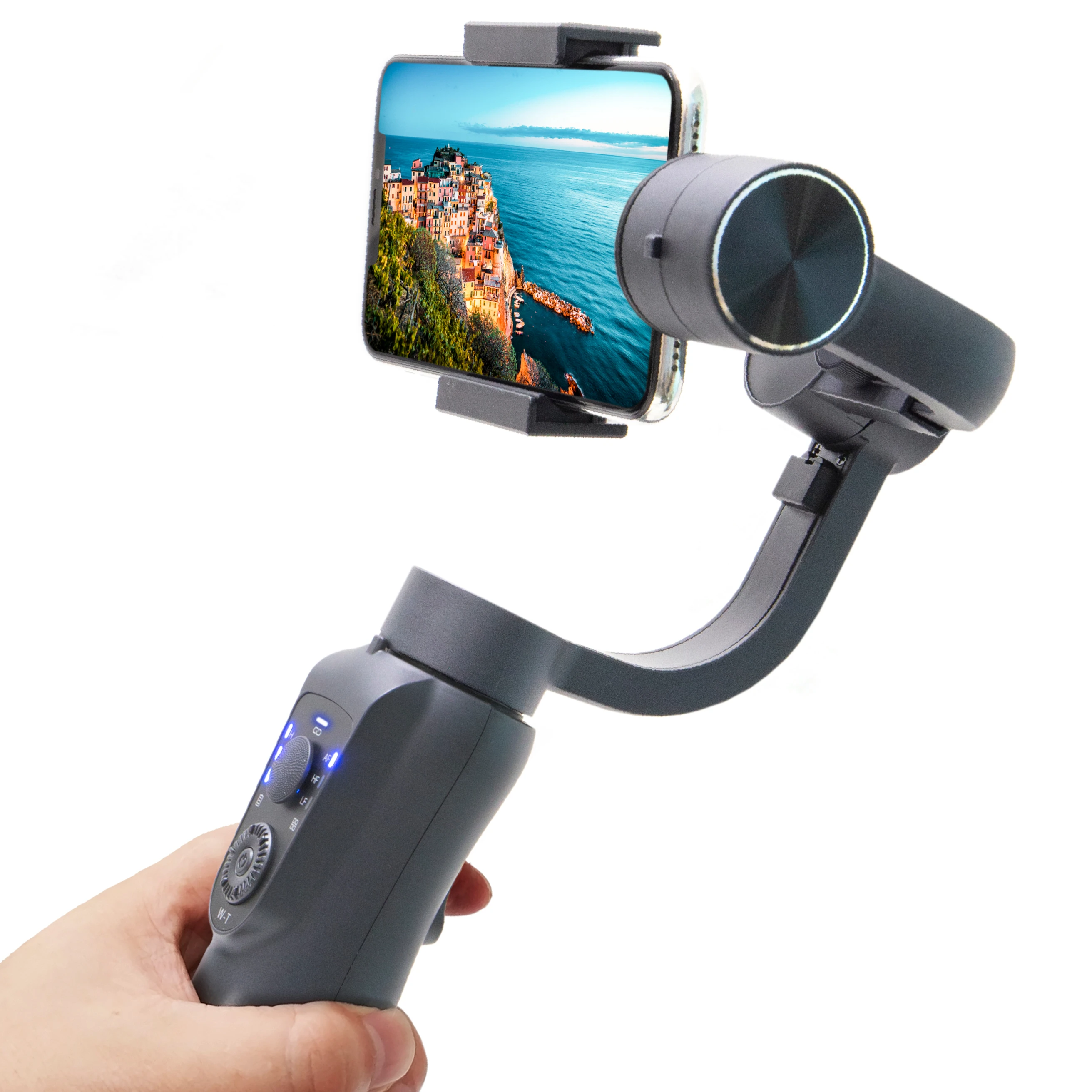 New S5B Holder Tooth 3-axis Gimbal Electric Taking Photo Video Phone Stabilizer Anti Portable Mobile or Camera Wireless Blue 250