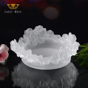 Factory Directly Wholesale Crystal Beads Fruit Sweets Chocolate Plate Bowl Wedding Table Decoration