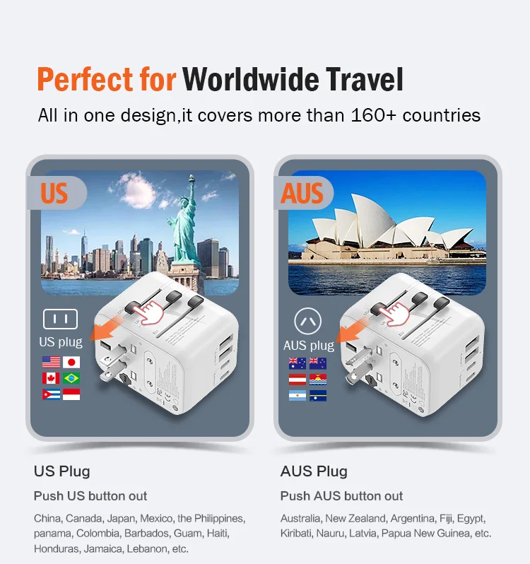 Worldplug International Electrical Usb Charger Travel Adaptor Plug ...