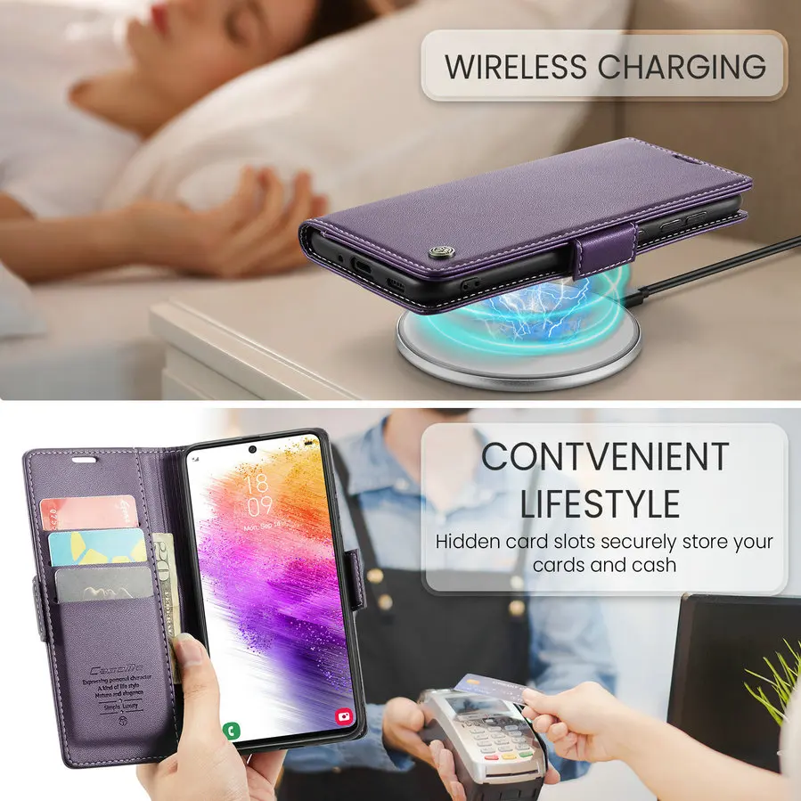 Autspace A42 Wallet Case With RFID Block Cards Cover for Samsung A52 A32 A22 A12 A23 Phone Case Wallet TPU for Samsung A54 Case
