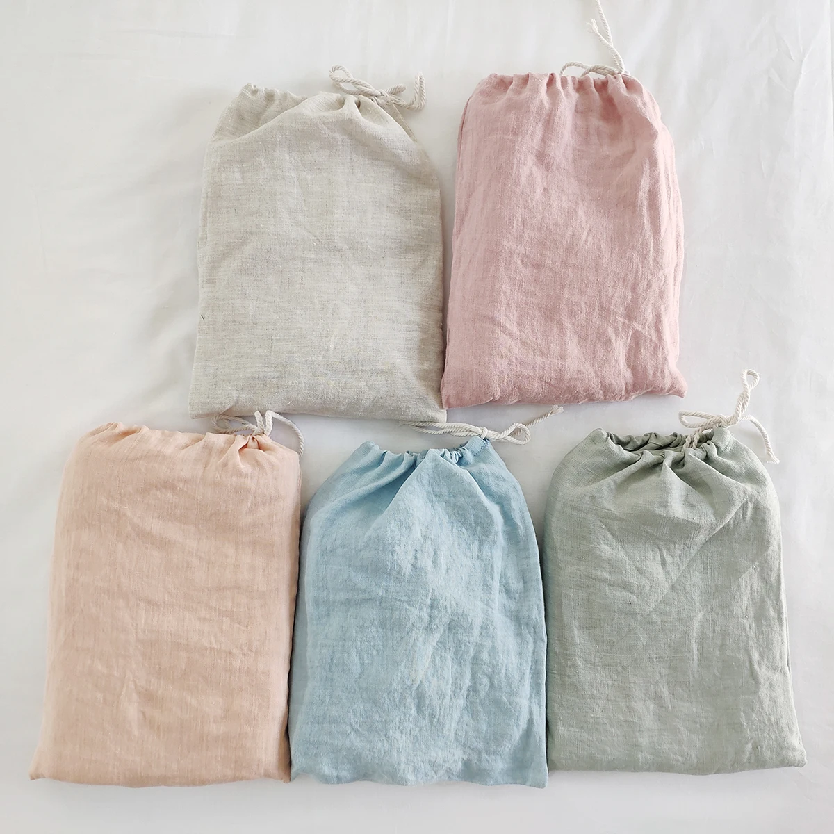 Wholesale Queen King Size Hotel Linen Flax Nature Pillow Case Pillow