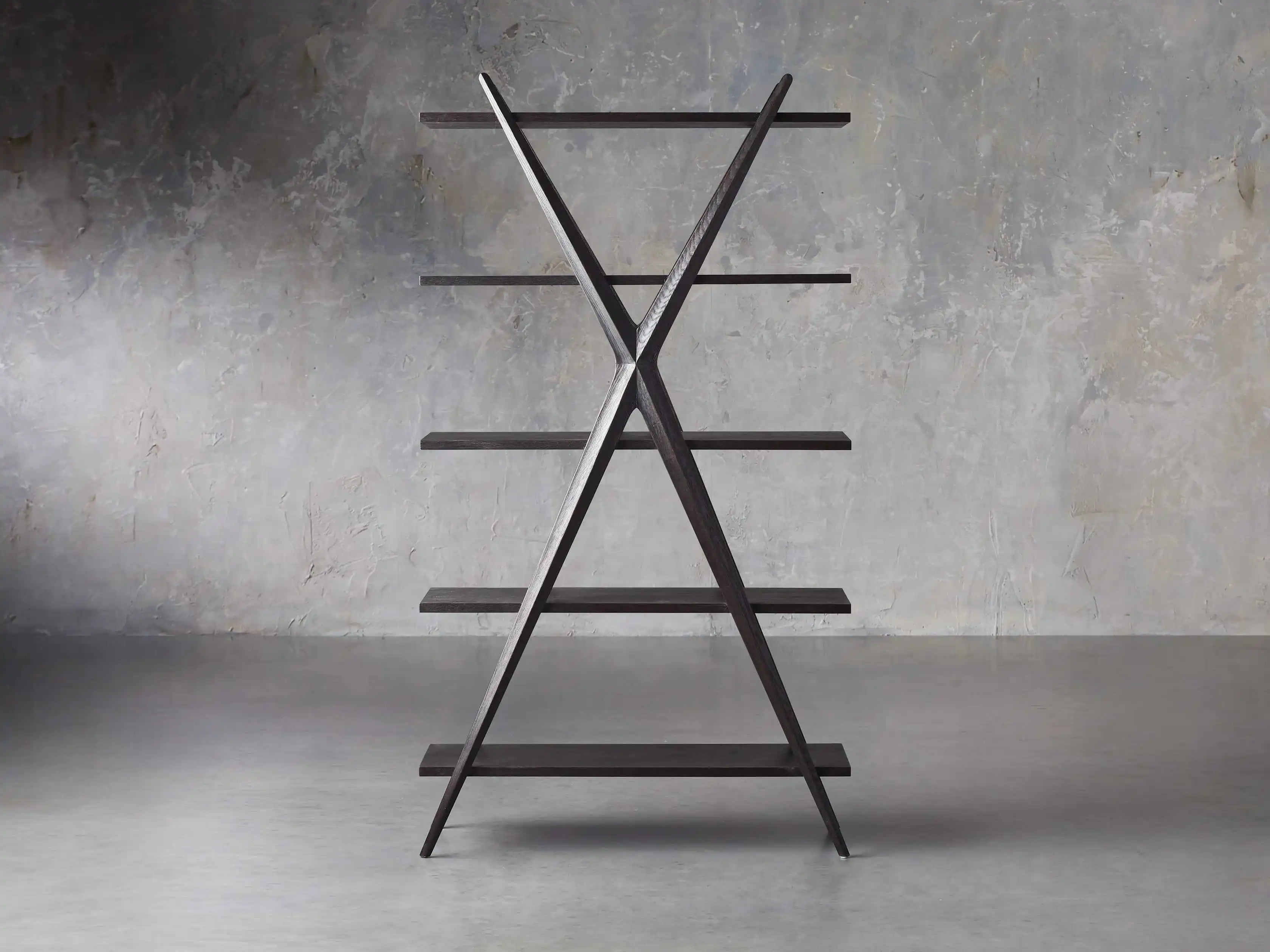 Contemporary Unique X Shape Design Luxury Bookshelves Wooden Living ...