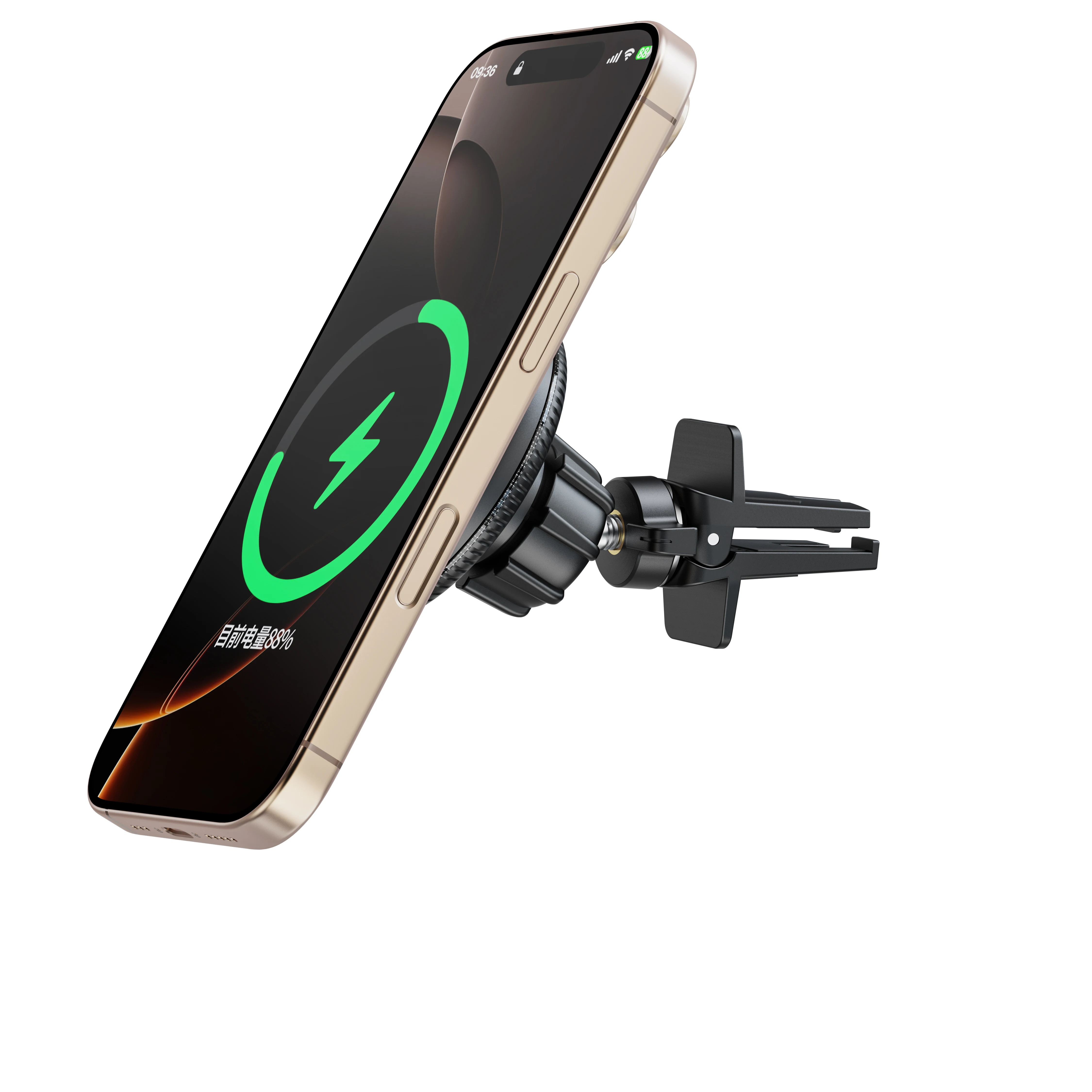 YONGTU 10W Fast Wireless Charging Stand Electric Magnetic Stand Car Charger