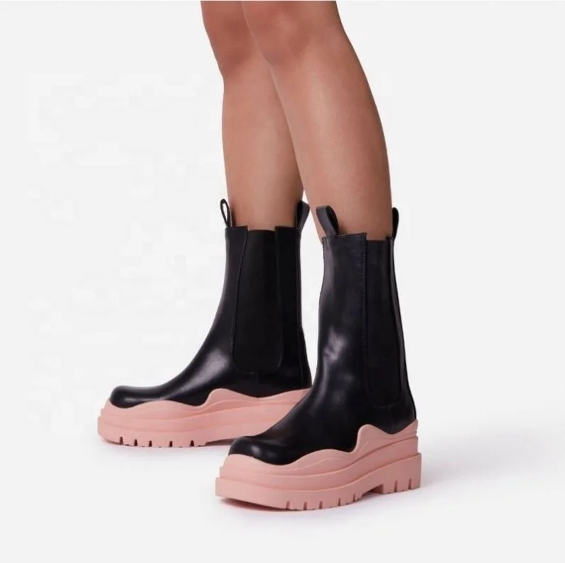 chunky waterproof chelsea boots