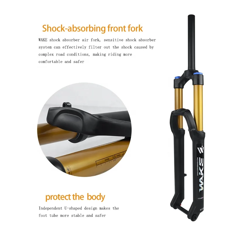 WAKE Alloy Suspension Air MTB Fork - 160mm Travel, 27.5/29 Inch