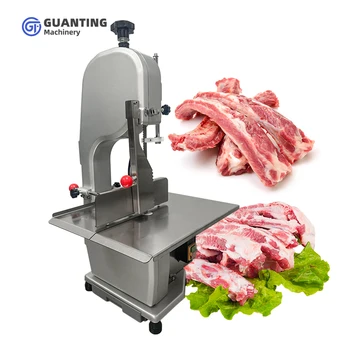 Electric Bone Saw Machine 1500W, Stainless Steel Commercial Meat Cutting Table - Bandsaw,  Frozen Meat Cutter  for Rib Pork Beef